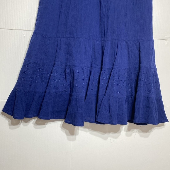 J1-# 7-19 D & Co elastic waistband skirt sizes  blue Lg brown L  unders slip - Picture 3 of 8